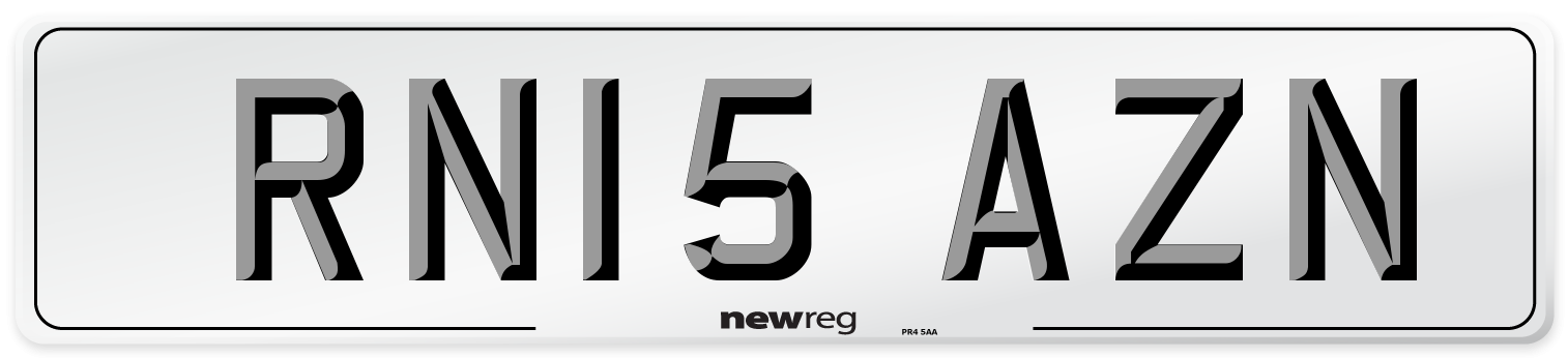 RN15 AZN Number Plate from New Reg